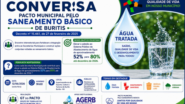 Lideranças públicas se reúnem para fortalecer o Pacto Municipal pelo Saneamento Básico de Buritis